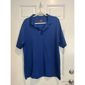 Champions Tour Golf Polo Shirt XL Men's Blue Polyester short sleeve polo